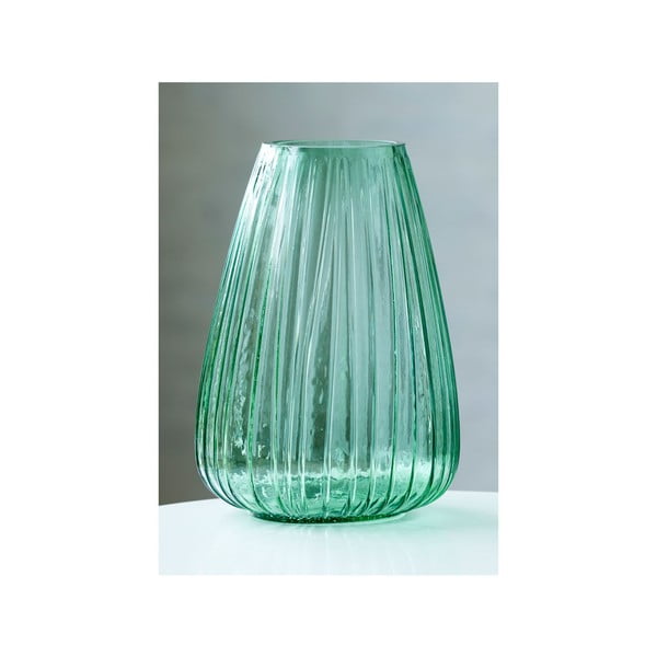 Zaļa stikla vāze Bitz Kusintha, augstums 22 cm-image-1
