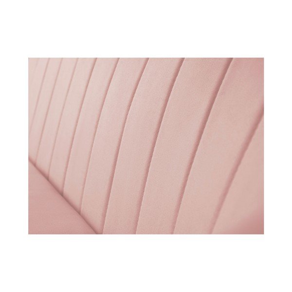 Gaiši rozā dīvāns diviem Mazzini Sofas Toscane, melnas kājas-image-4