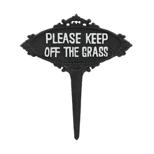 Metāla iespraužams statīvs dārzam Please Keep off the Grass – Esschert Design