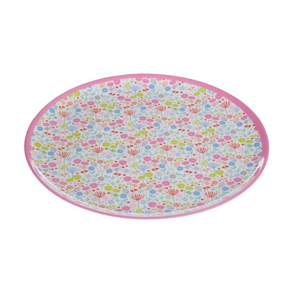 Krāsains šķīvis ar ziedu motīvu Premier Housewares Casey, ⌀ 25 cm