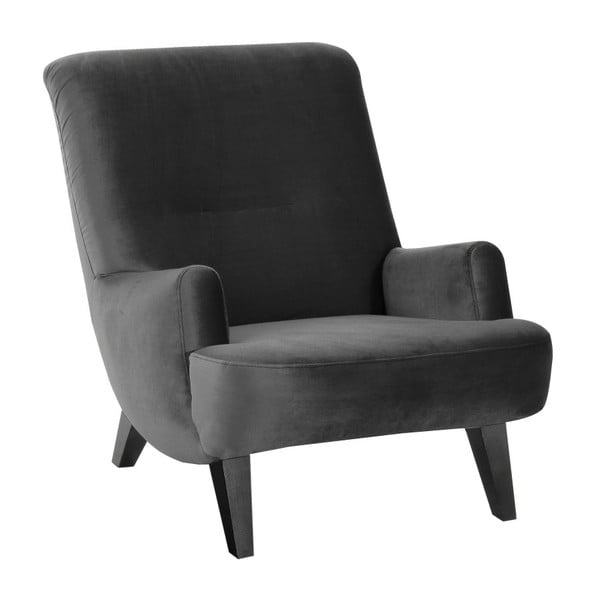 Antracīta krāsas krēsls ar melnām kājām Max Winzer Brandford Suede