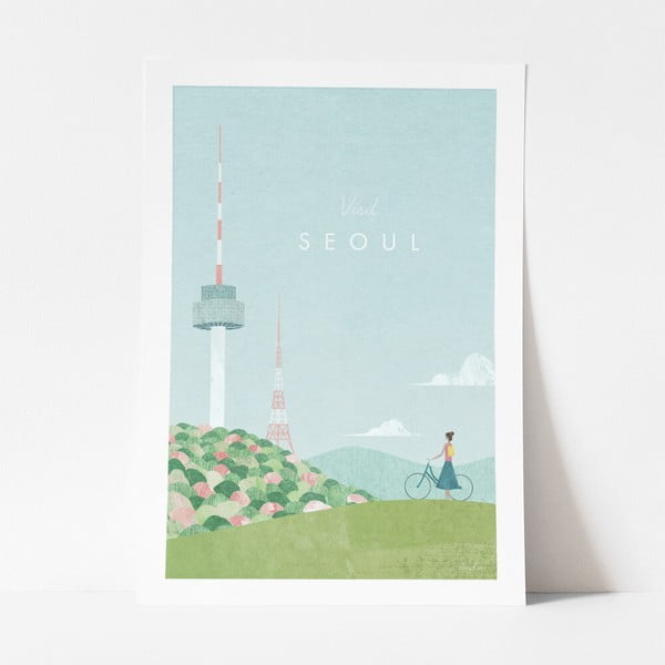 Plakāts Travelposter Seoul, 30 x 40 cm