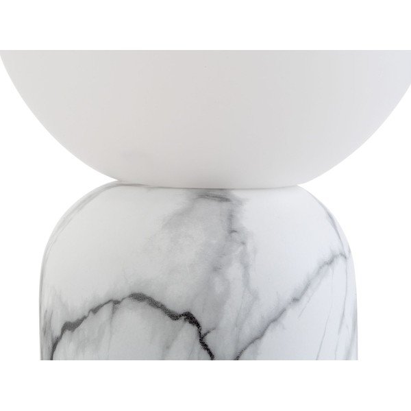 Balta galda lampa ar marmora imitāciju Leitmotiv Gala, augstums 32 cm-image-3