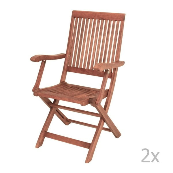 2 Bangkirai koka dārza krēslu komplekts ADDU Nashville