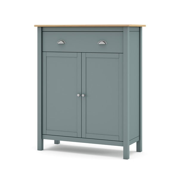 Dūmakaini zaļa priedes masīvkoka kumode 90x110x40 cm Misti – Marckeric-image-2