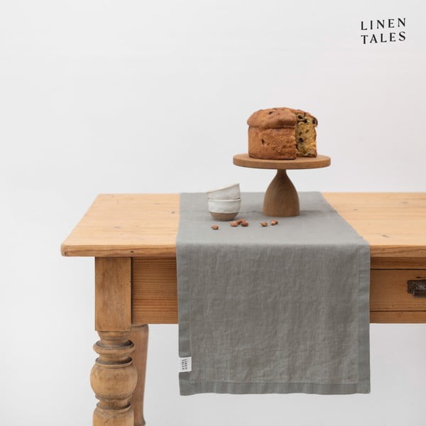 Lina galda celiņš 40x200 cm Khaki – Linen Tales