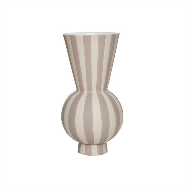 Bēša akmensmasas rokām darināta vāze (augstums 28 cm) Toppu – OYOY Living Design