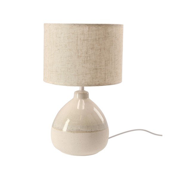 Bēša galda lampa ar auduma abažūru (augstums 41 cm) Ardo – Candellux Lighting