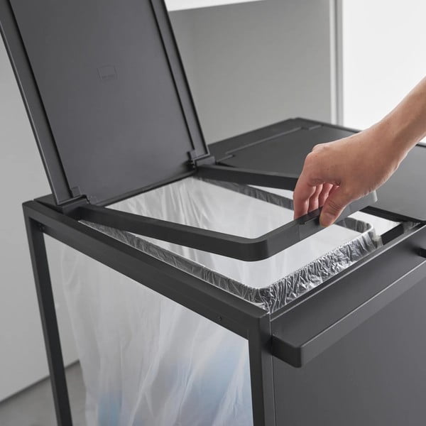 Melna atkritumu šķirošanas metāla atkritumu tvertne Tower – YAMAZAKI-image-3