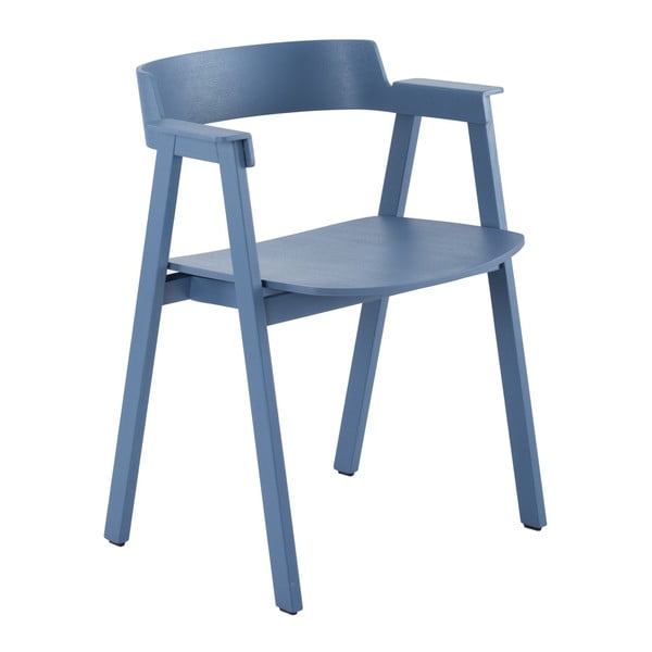 Zils ozola masīvkoka pusdienu krēsls ar roku balstiem Flip – Gazzda