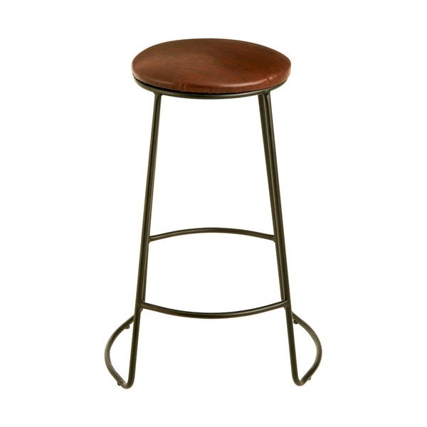 Melna/brūna polsterēta bāra taburete (sēdekļa augstums 64 cm) Brixton – Premier Housewares-image-3