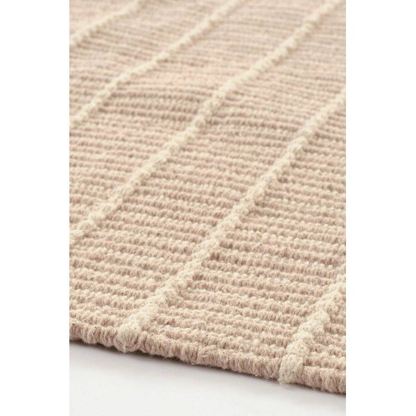 Bēšs ar rokām darināts kokvilnas celiņa paklājs 80x150 cm Irma – Jotex-image-2