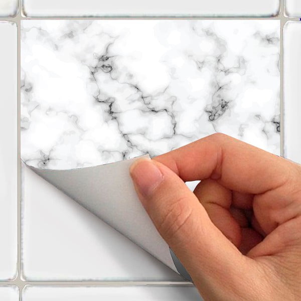 Flīžu uzlīmes (24 gab.) 10x10 cm Marble – Ambiance-image-3