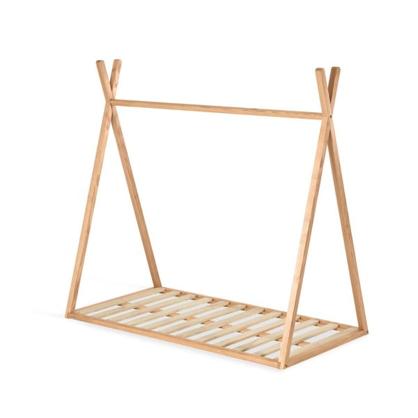 Dabīga toņa bērnu gulta 70x140 cm Maralis Teepee – Kave Home-image-2