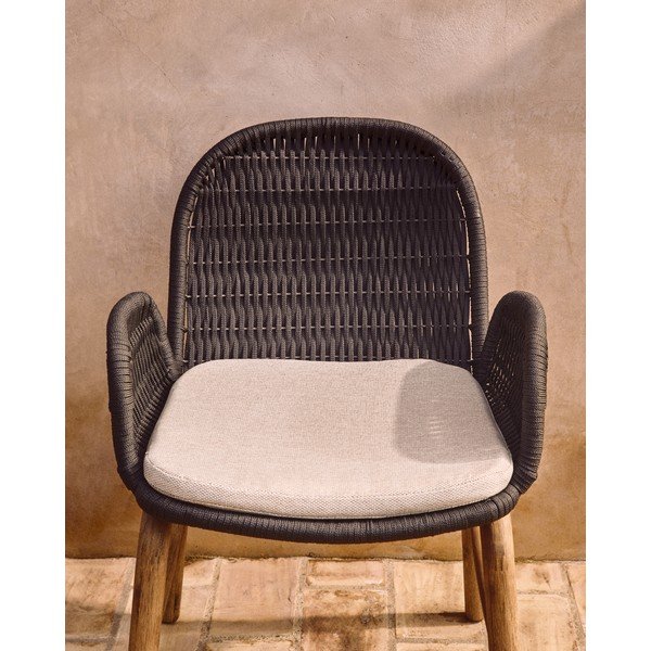 Tumši pelēks dārza krēsls Alipa – Kave Home-image-4