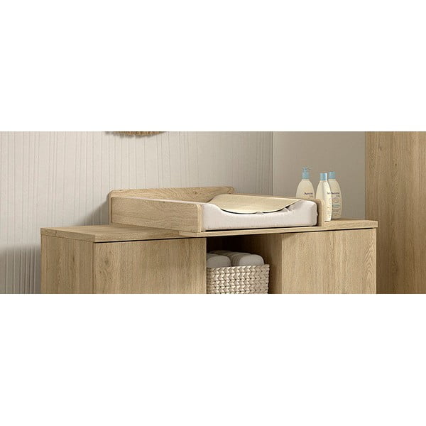 Dabīga toņa pārtinamais galds (piemērotas kumodes dziļums 43 cm) Sam – Vipack-image-1