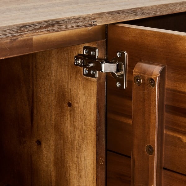 Brūna akācijas masīvkoka kumode Furnhouse Mallorca, liela-image-4