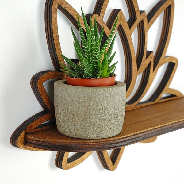 Dabīga toņa sienas plaukts 33 cm Lotus – Kalune Design-image-4