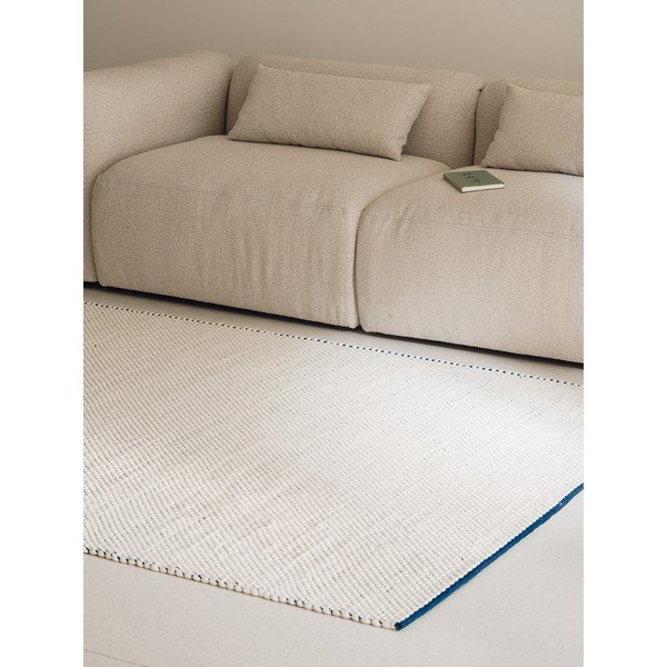 Zils/bēšs ar rokām darināts vilnas paklājs 170x240 cm Lenu – noo.ma-image-1