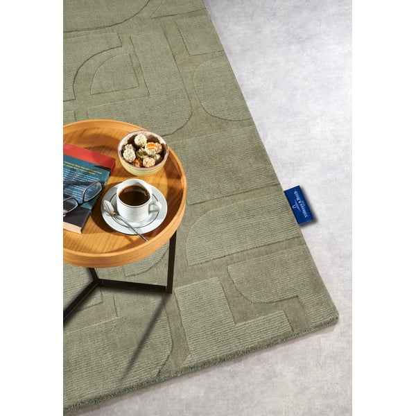 Zaļš ar rokām darināts vilnas paklājs 80x150 cm Alexis – Villeroy&Boch-image-2