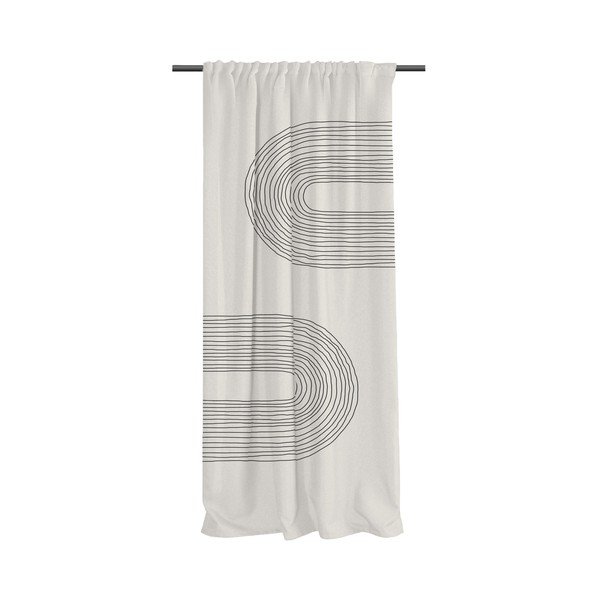 Bēšs aizkars no kokvilnas satīna 110x250 cm Setting Sun – Butter Kings