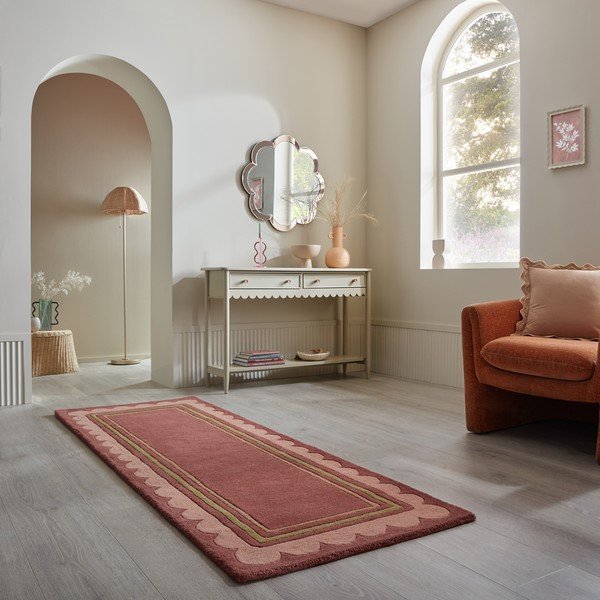 Bordo ar rokām darināts vilnas celiņa paklājs 80x230 cm Lois – Flair Rugs-image-1