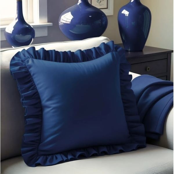 Spilvendrāna no kokvilnas maisījuma 40x40 cm Ruffled – Mila Home-image-2