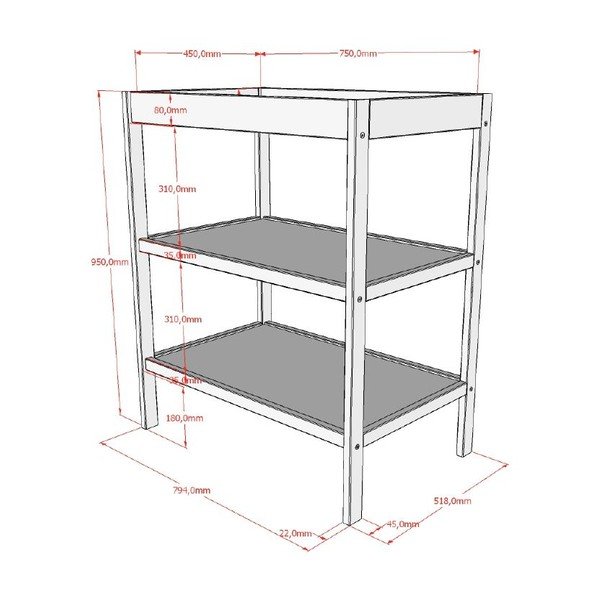 Brūns dižskābarža masīvkoka pārtinamais galds Dino – Vipack-image-2