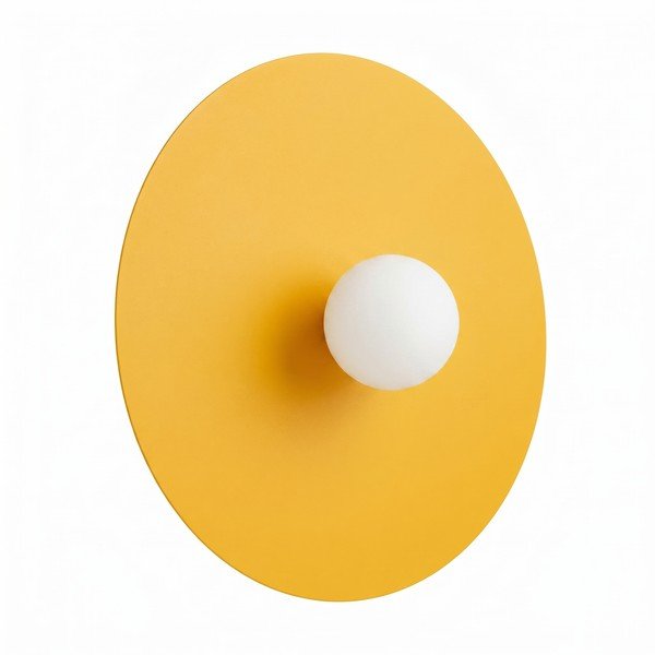 Dzeltena metāla sienas lampa ø 50 cm AKE – Thoro