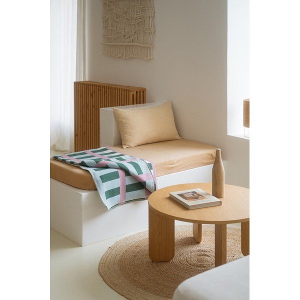 Zaļš/rozā pleds 160x200 cm Onu – noo.ma-image-1