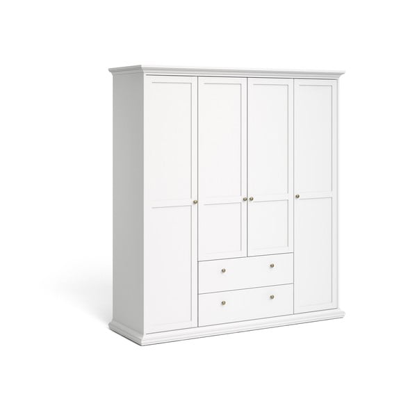 Balts drēbju skapis 181x201 cm Paris – Tvilum-image-2