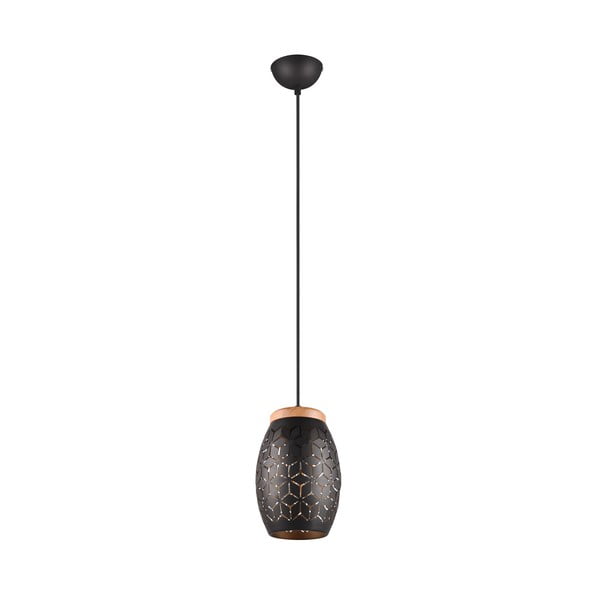 Melna piekaramā lampa ø 15 cm Bidar – Trio