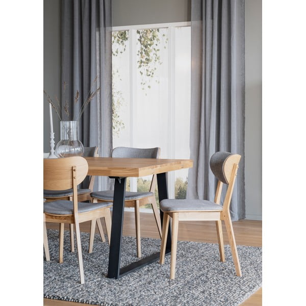 Pelēki ēdamistabas krēsli (2 gab.) Kato – Rowico-image-4