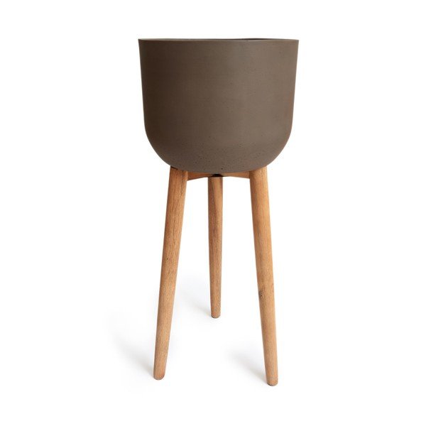 Brūns puķu pods uz kājām Kave Home Stahl, augstums 86 cm-image-2