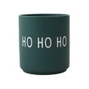 Tumši zaļa porcelāna krūze Design Letters Favorite Ho Ho Ho