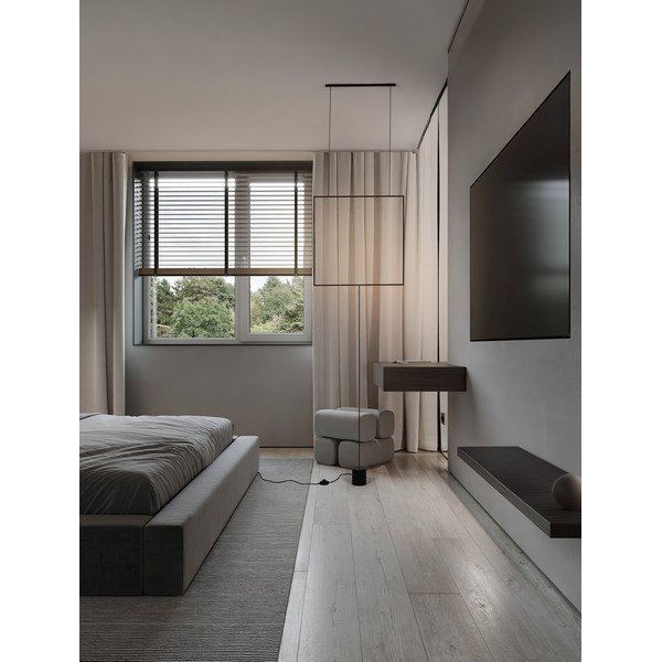 Matēti melna metāla LED stāvlampa (augstums 392 cm) Dahlia – Nova Luce-image-1