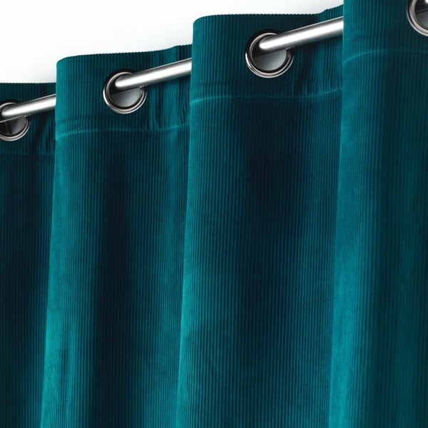 Zils aizkars velveta 140x260 cm Casual – douceur d'intérieur-image-1