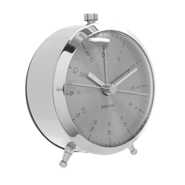 Modinātājs sudraba krāsā Karlsson Button Steel-image-1