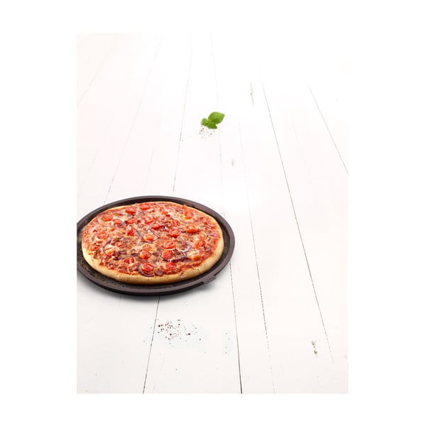 Brūns apaļš silikona picas paliktnis Lékué Pizza, ⌀ 36 cm-image-1