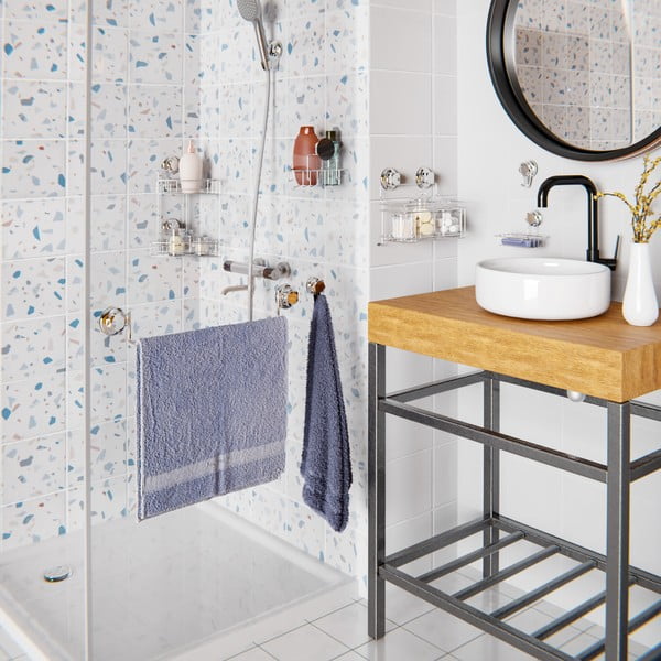 Sudraba krāsas metāla pašturoši āķi (4 gab.) Bestlock Bath – Compactor-image-1