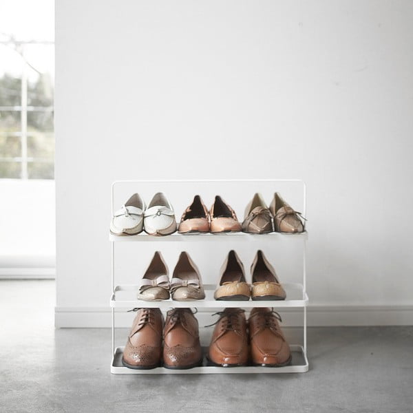 Balts metāla apavu statīvs Tower – YAMAZAKI-image-1