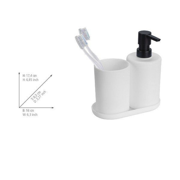 Balts plastmasas vannas istabas piederumu komplekts Fano – Allstar-image-3