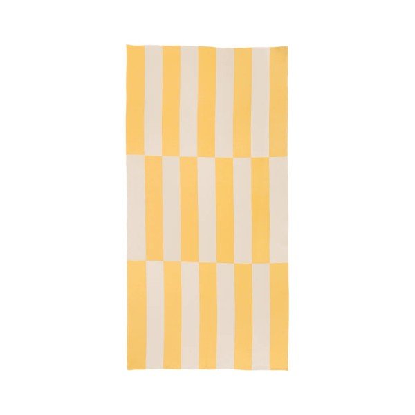 Dzeltens kokvilnas pludmales dvielis 100x160 cm Su – noo.ma