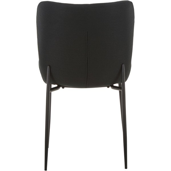 Melns polsterēts krēsls ar samta apdari Westwing Collection Tess-image-4