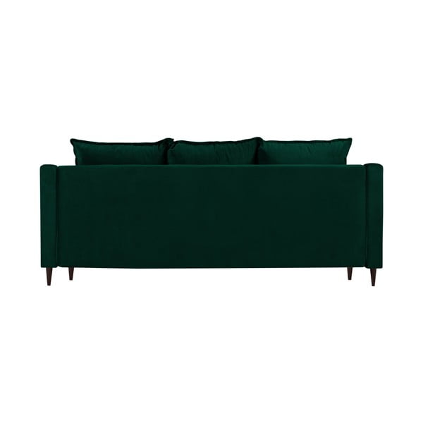 Tumši zaļš samta izvelkamais dīvāns ar veļas kasti Mazzini Sofas Freesia, 215 cm-image-3