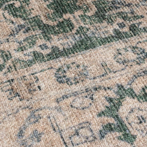 Zaļš mazgājams paklājs 190x290 cm Beau Floral – Flair Rugs-image-3