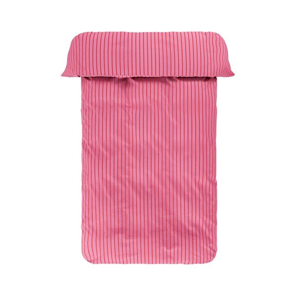Sarkana/rozā divguļamā/īpaši gara gultas veļa no organiskās kokvilnas  200x220 cm Sima – Jotex