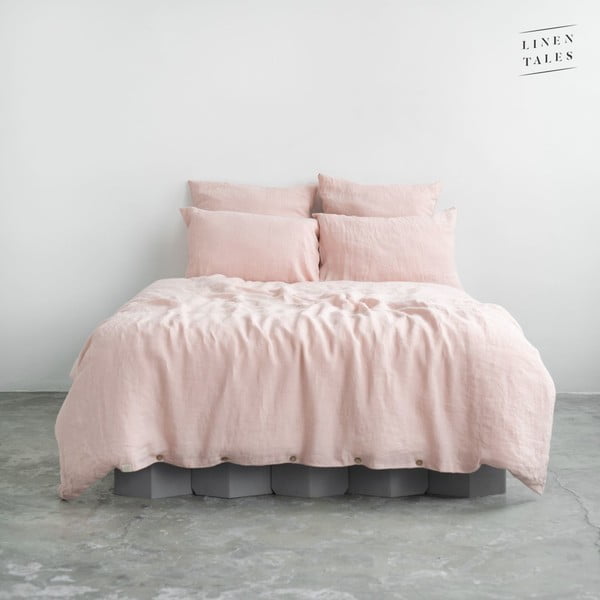 Rozā lina gultas veļa 220x140 cm – Linen Tales