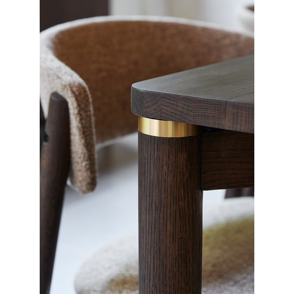 Brūns izvelkams ēdamgalds 95x180 cm Arun – Unique Furniture-image-3