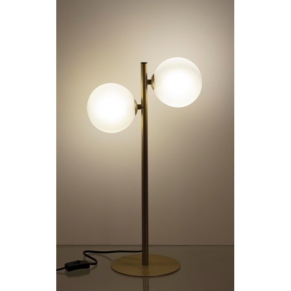 Zelta krāsas tērauda galda lampa ar stikla abažūru (augstums 54 cm) Balls – Bizzotto-image-1